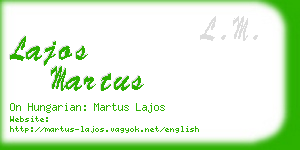 lajos martus business card